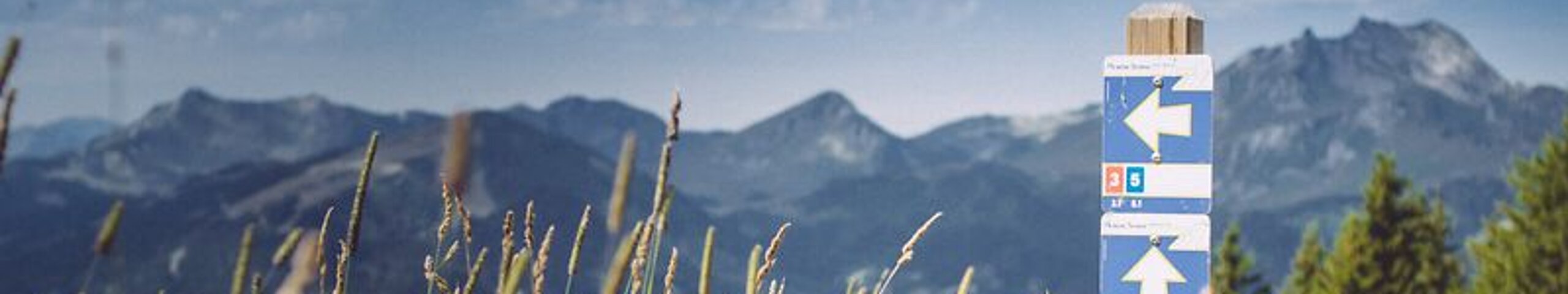 Blick von einem Berg in die Ferne.