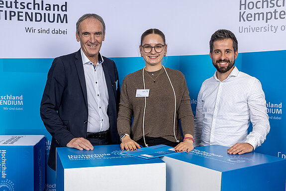 Übergabe des Deutschlandstipendiums.