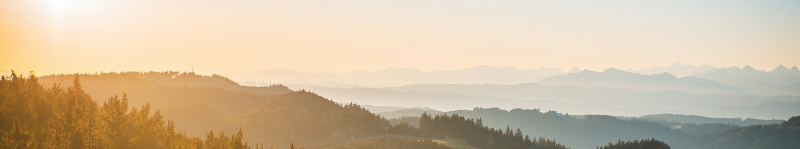 Fernsicht auf die Allgäuer Landschaft.