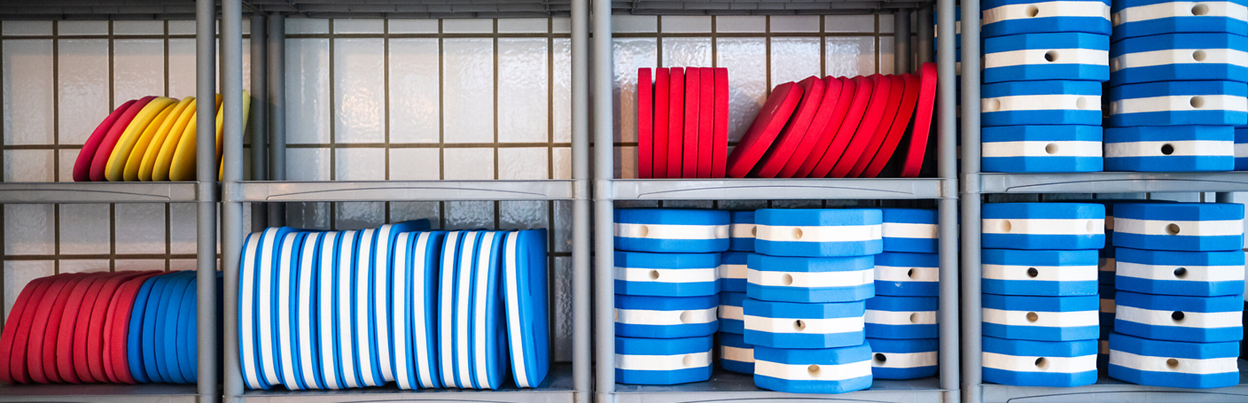 Das Bild zeigt Equipment für Wassergymnastik.