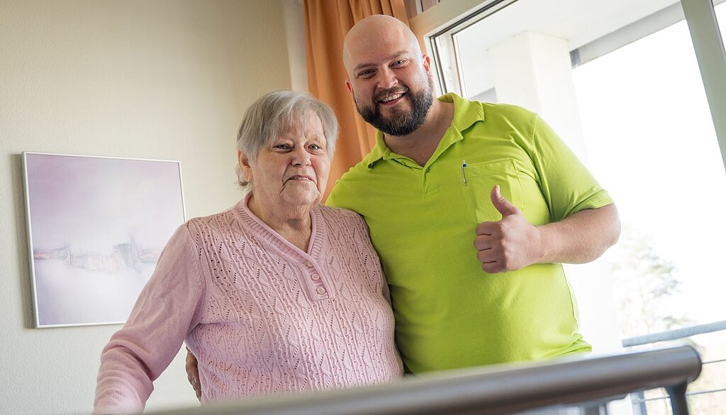 Physiotherapeut mit Ursel Kaiser.