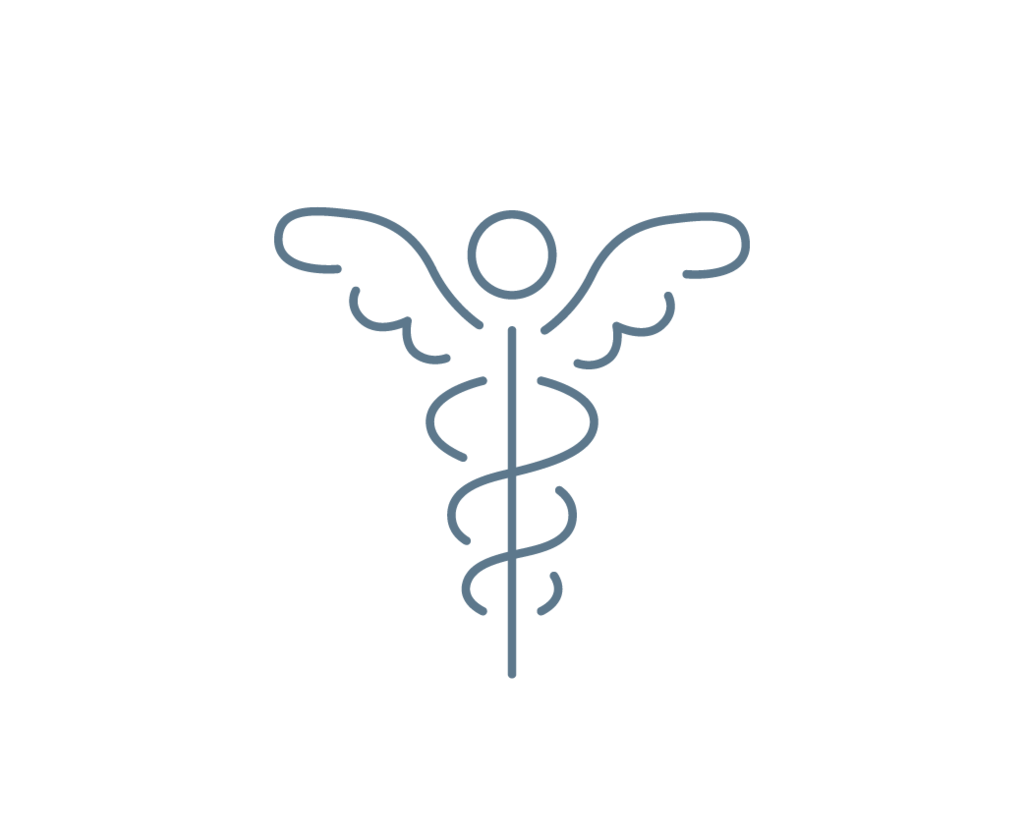 Symbolfoto medizinisches Zeichen in einem Engel integriert