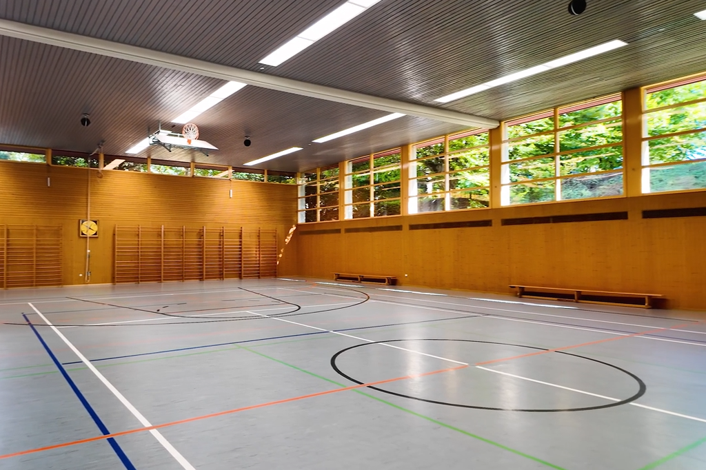 Die große Gymnastikhalle im BWZ.