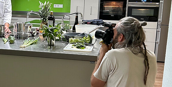 Shooting in der Lehrküche