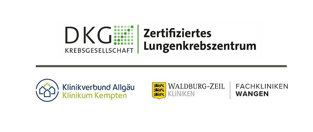 Logo vom standortübergreifenden Lungenzentrum Allgäu / Oberschwaben der Fachkliniken Wangen und des Klinikums Kempten