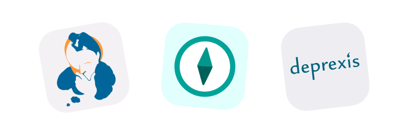 Verschiedene Psychologie-Apps.