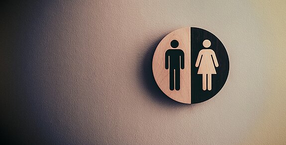 Ein Mann-Frau-Symbol.