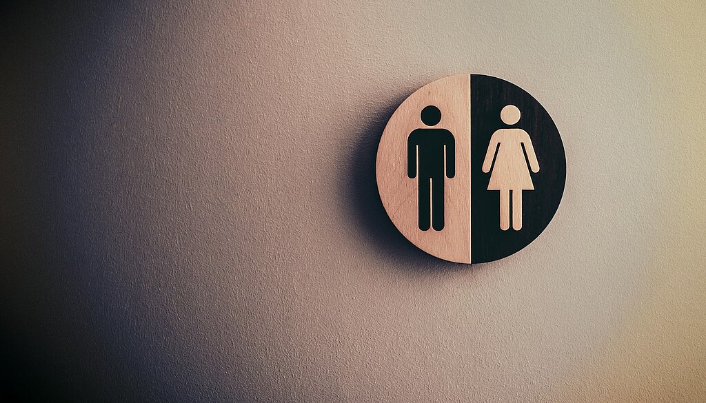 Ein Mann-Frau-Symbol.